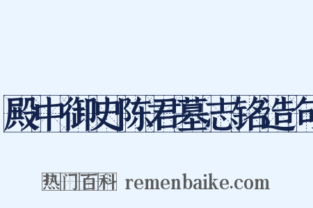 殿中御史陈君墓志铭造句是什么意思的图片